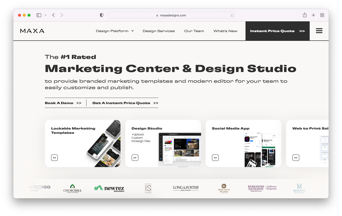 Maxa Designs' Website